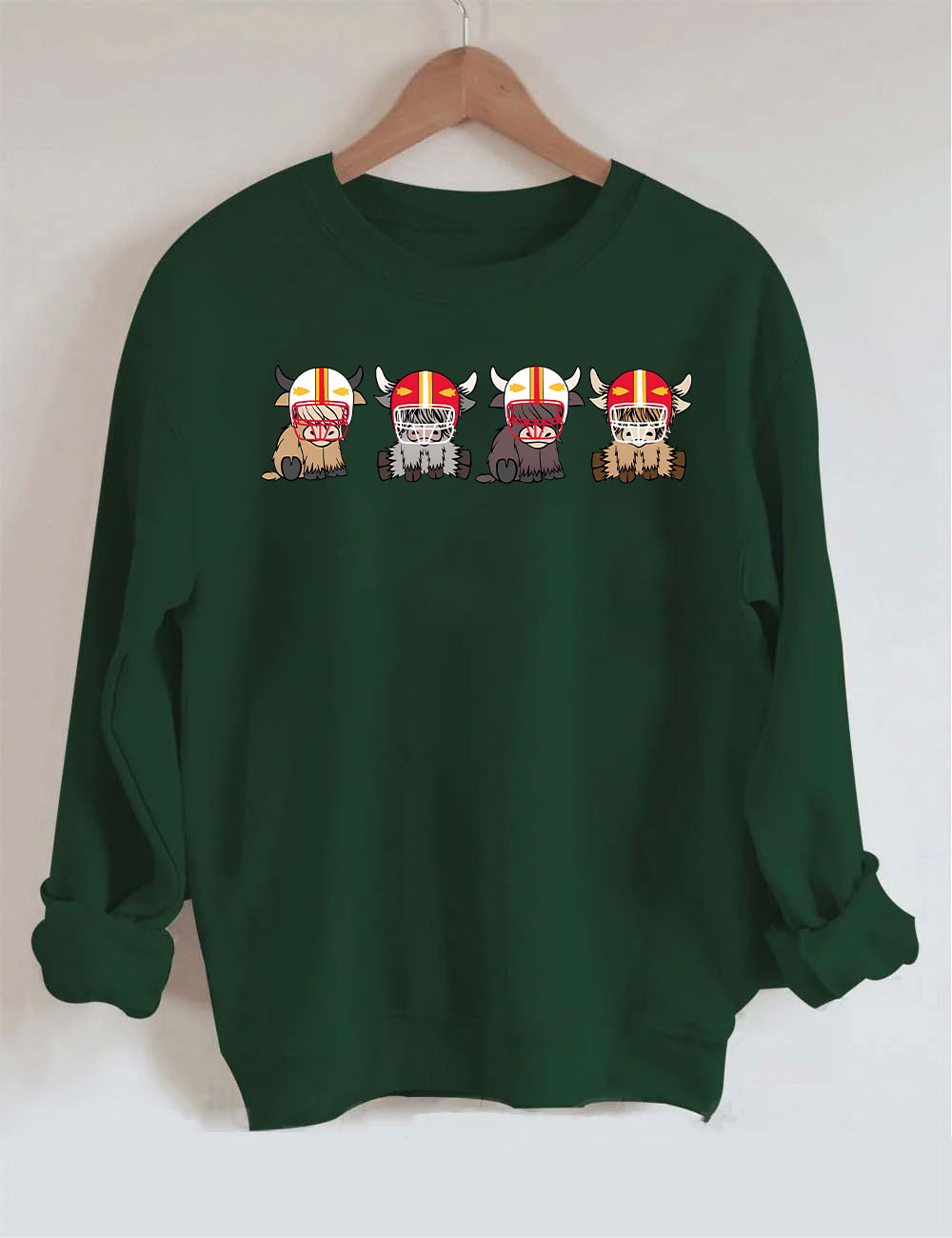 Kansas City Highland Cow Football Sweatshirt