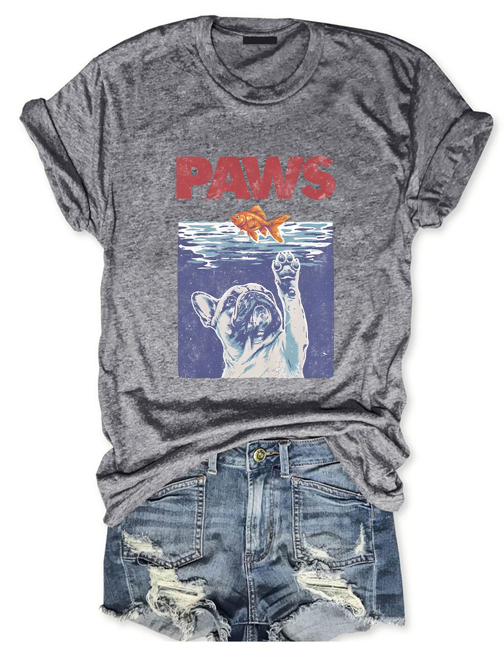 Paws Parody French Bulldog T-shirt