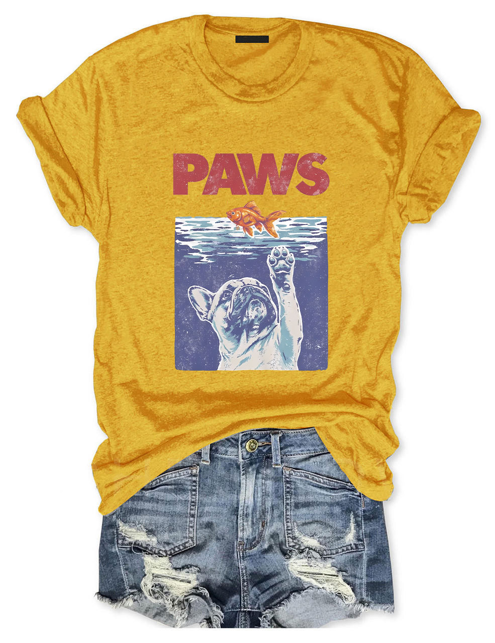 Paws Parody French Bulldog T-shirt