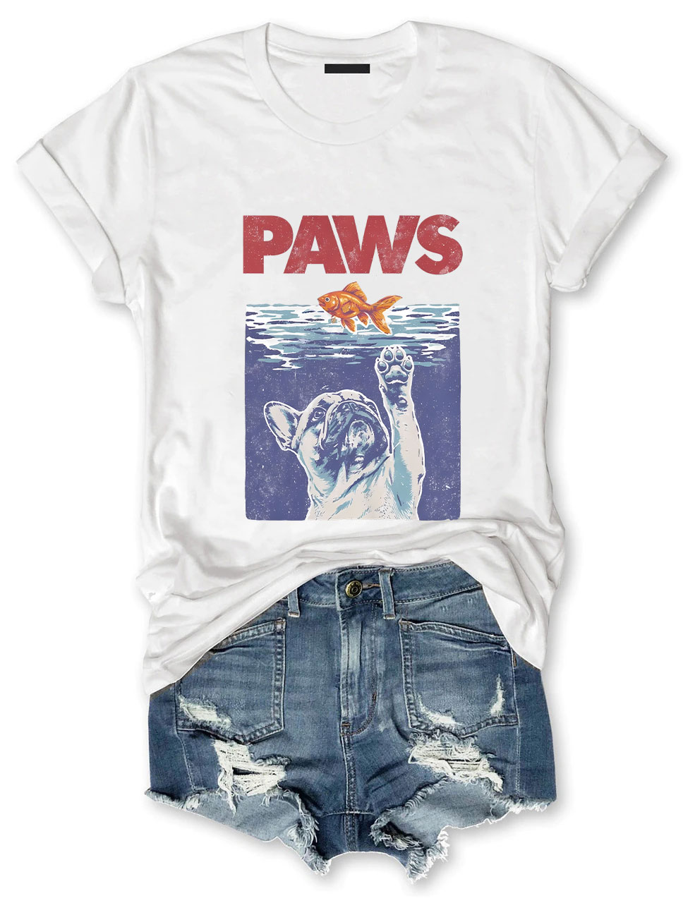 Paws Parody French Bulldog T-shirt