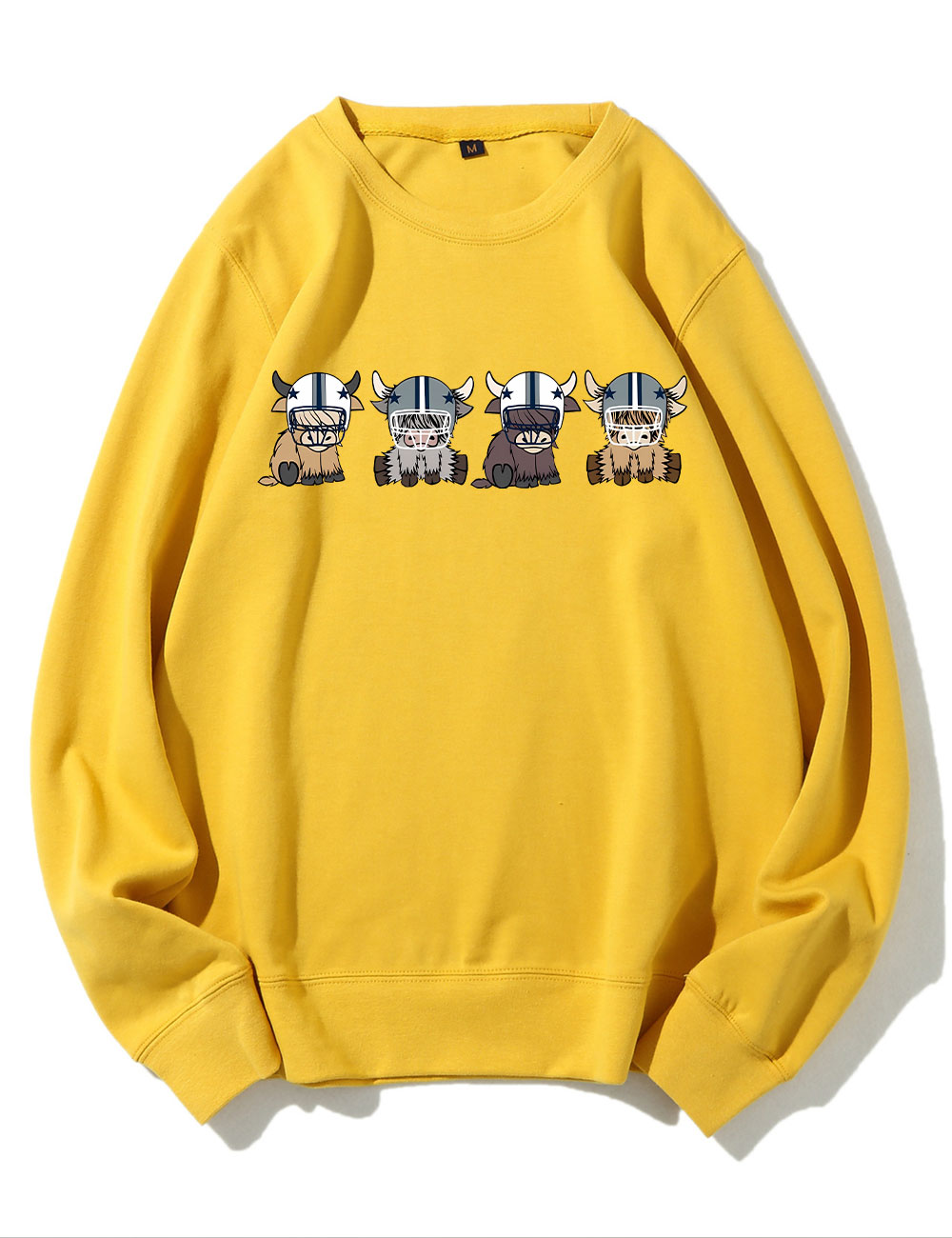 Dallas Highland Cow Football Sweatshirt