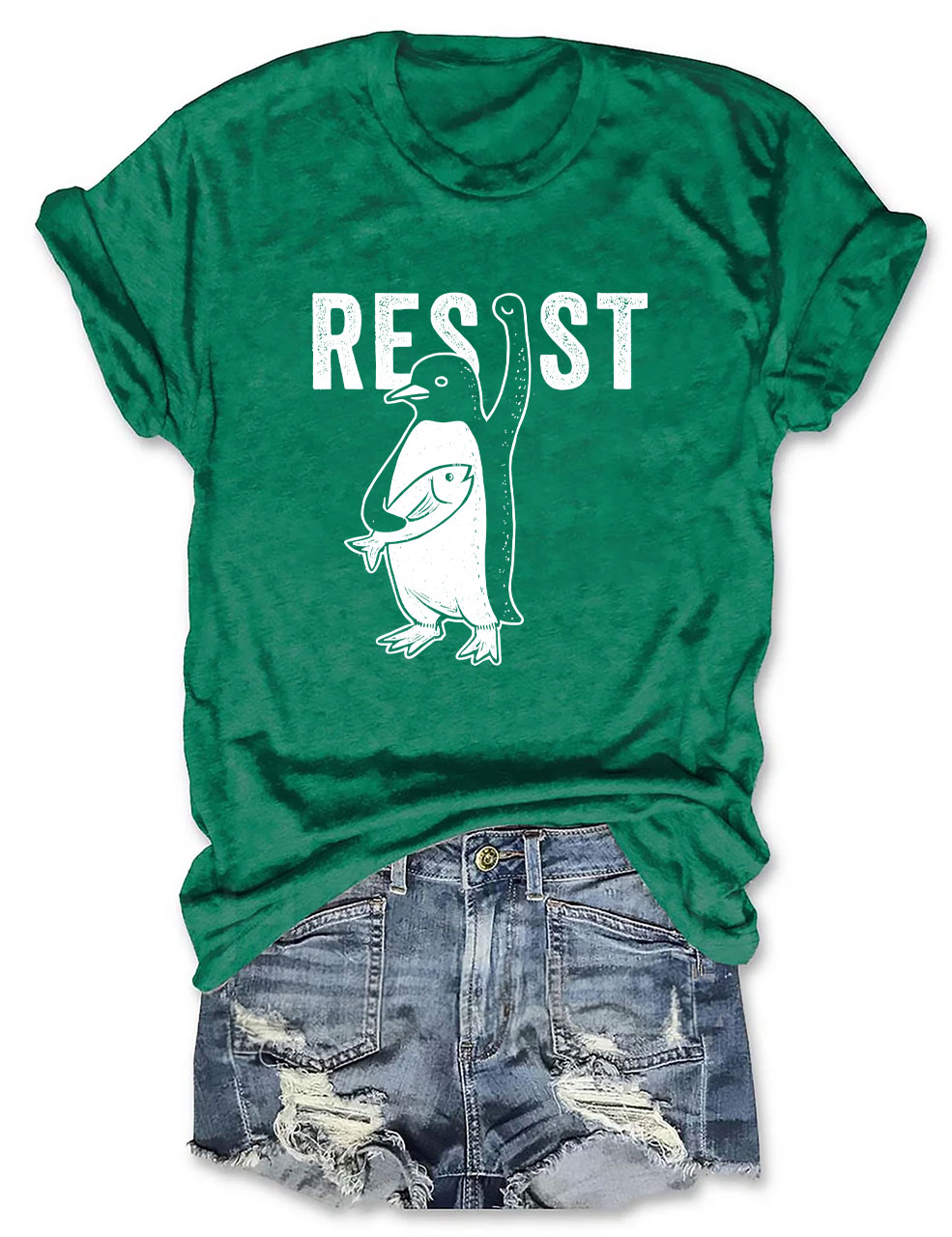 Penguins Against Tariffs Funny T-Shirt