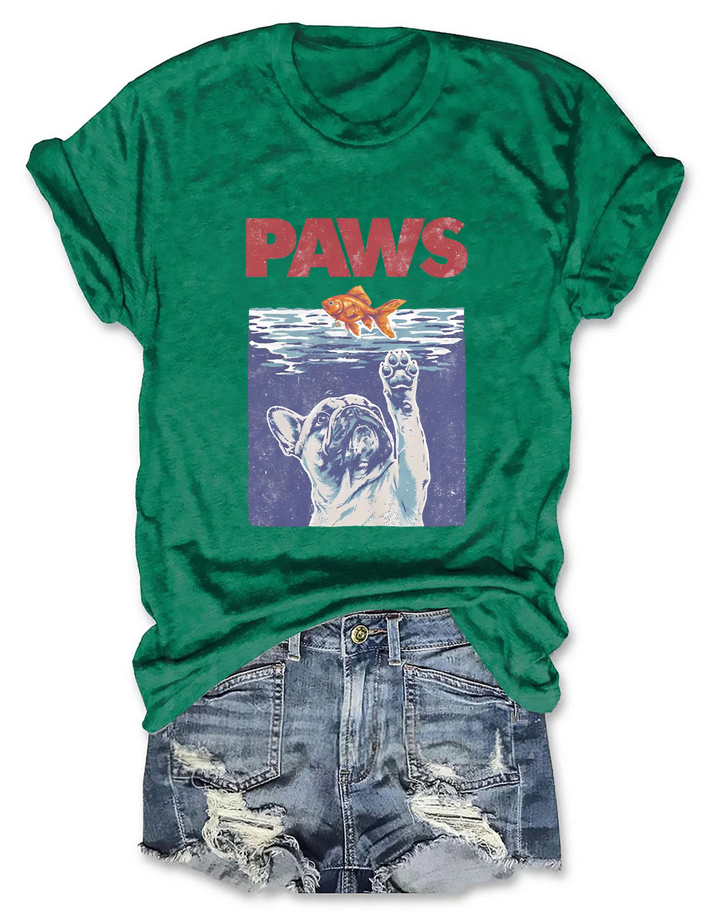 Paws Parody French Bulldog T-shirt