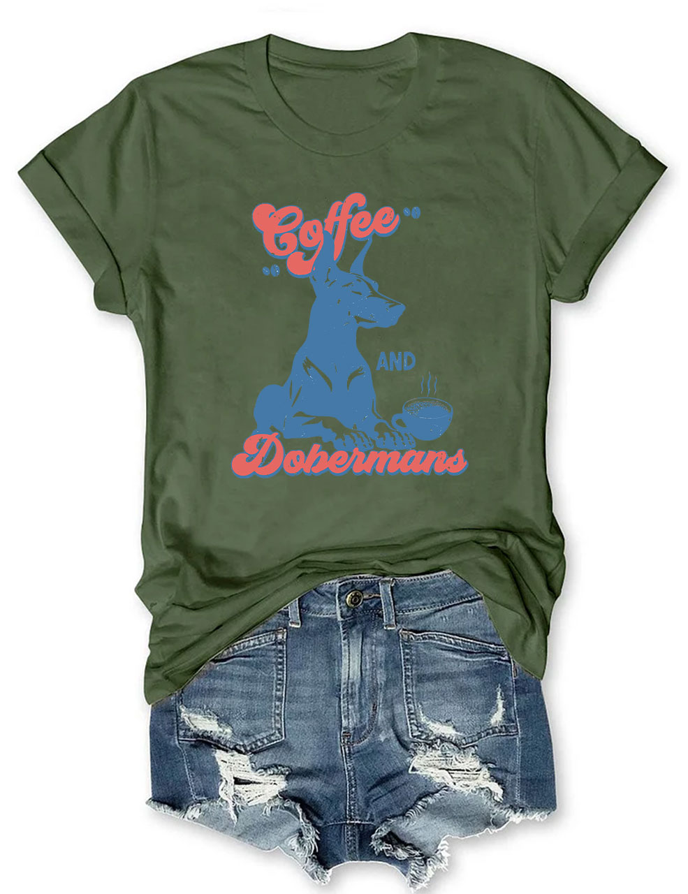 Coffee and Dobermans T-shirt
