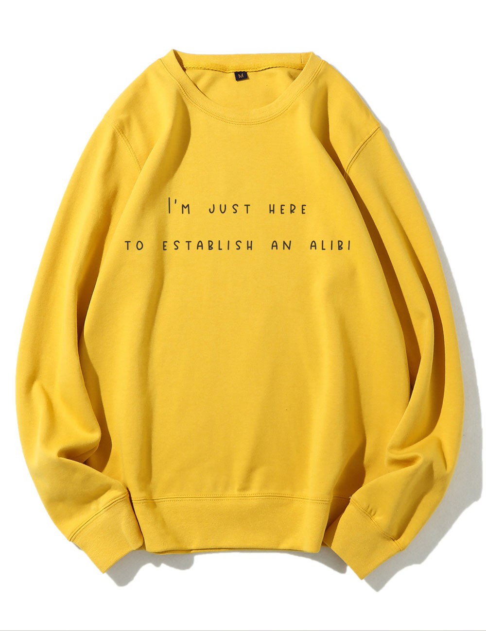 I'm Just Here To Establish An Alibi Funny Sweatshirt