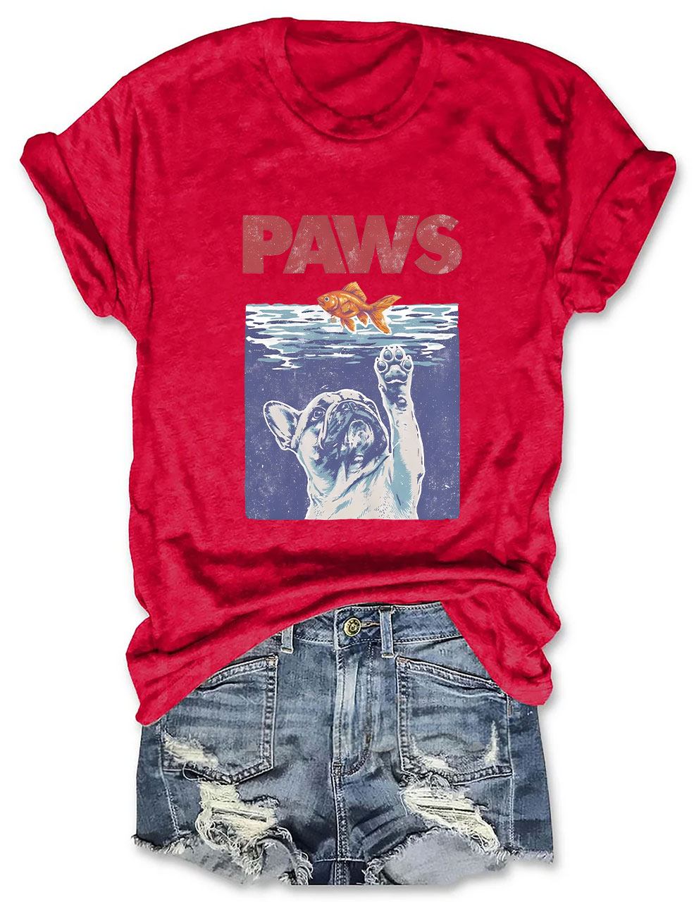 Paws Parody French Bulldog T-shirt