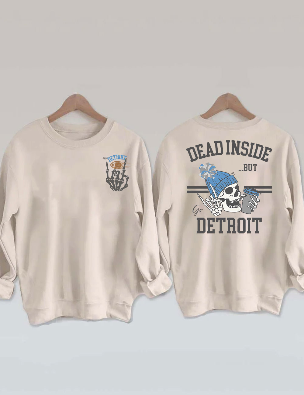 Dead Inside Detroit Football Sweatshirt