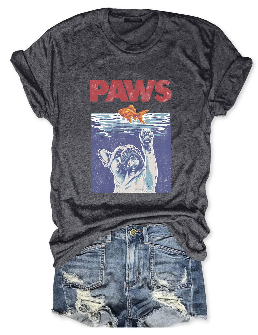 Paws Parody French Bulldog T-shirt