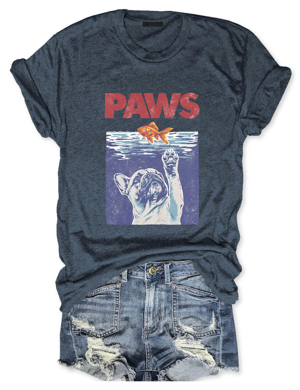 Paws Parody French Bulldog T-shirt