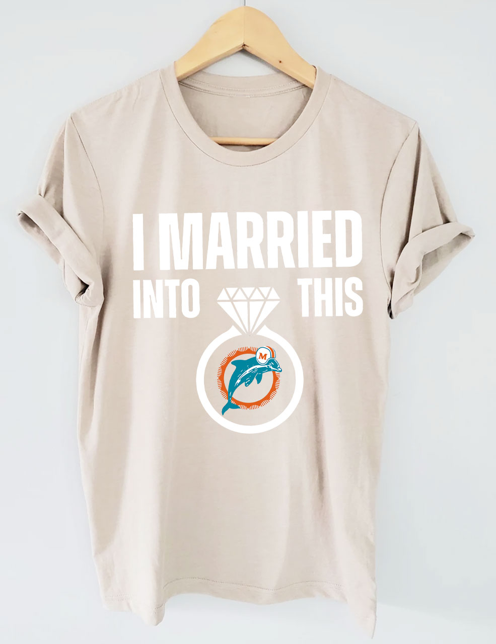 I Married To This Dolphins Football T-Shirt