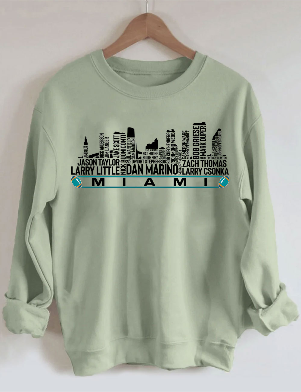 Miami Football Team All Time Legends Sweatshirt