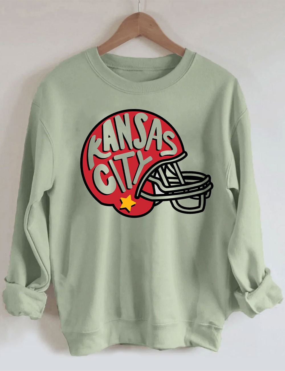 Kansas City Football Helmet Sweatshirt