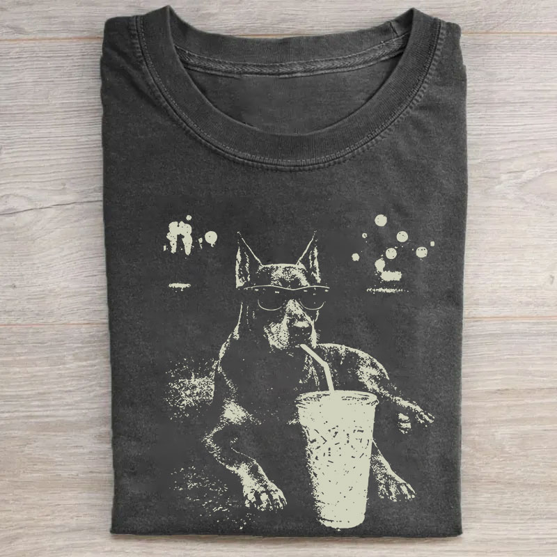 Doberman Iced Coffee T-shirt