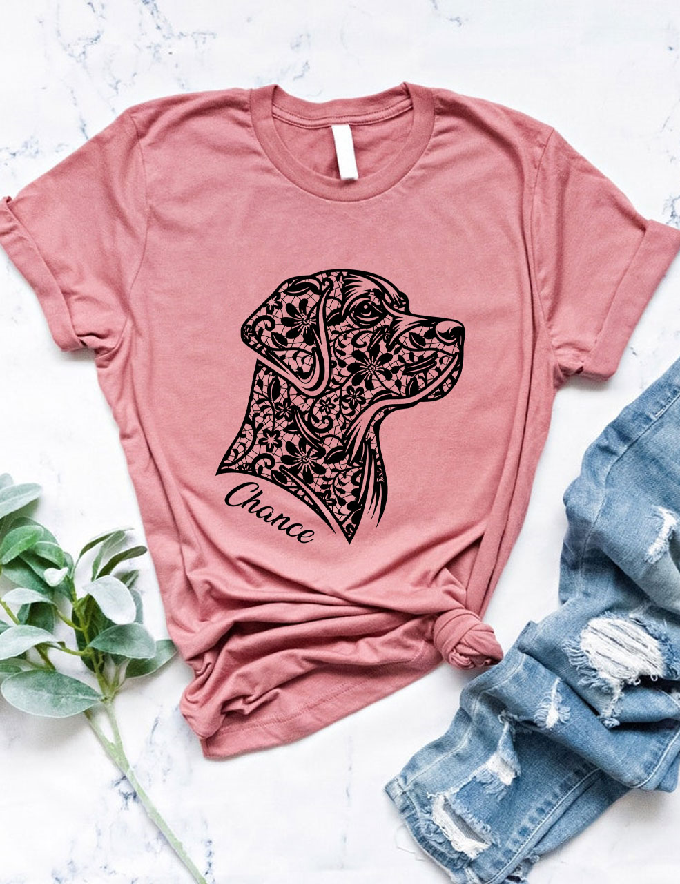 Custom Faux Lace Labrador T-shirt