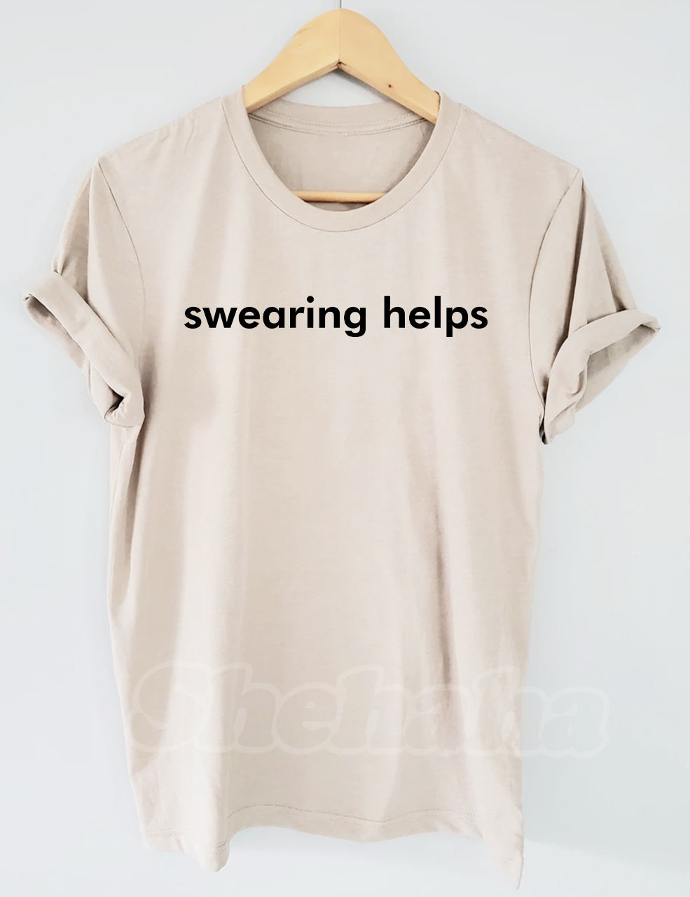 Swearing Helps Custom Text T-shirt