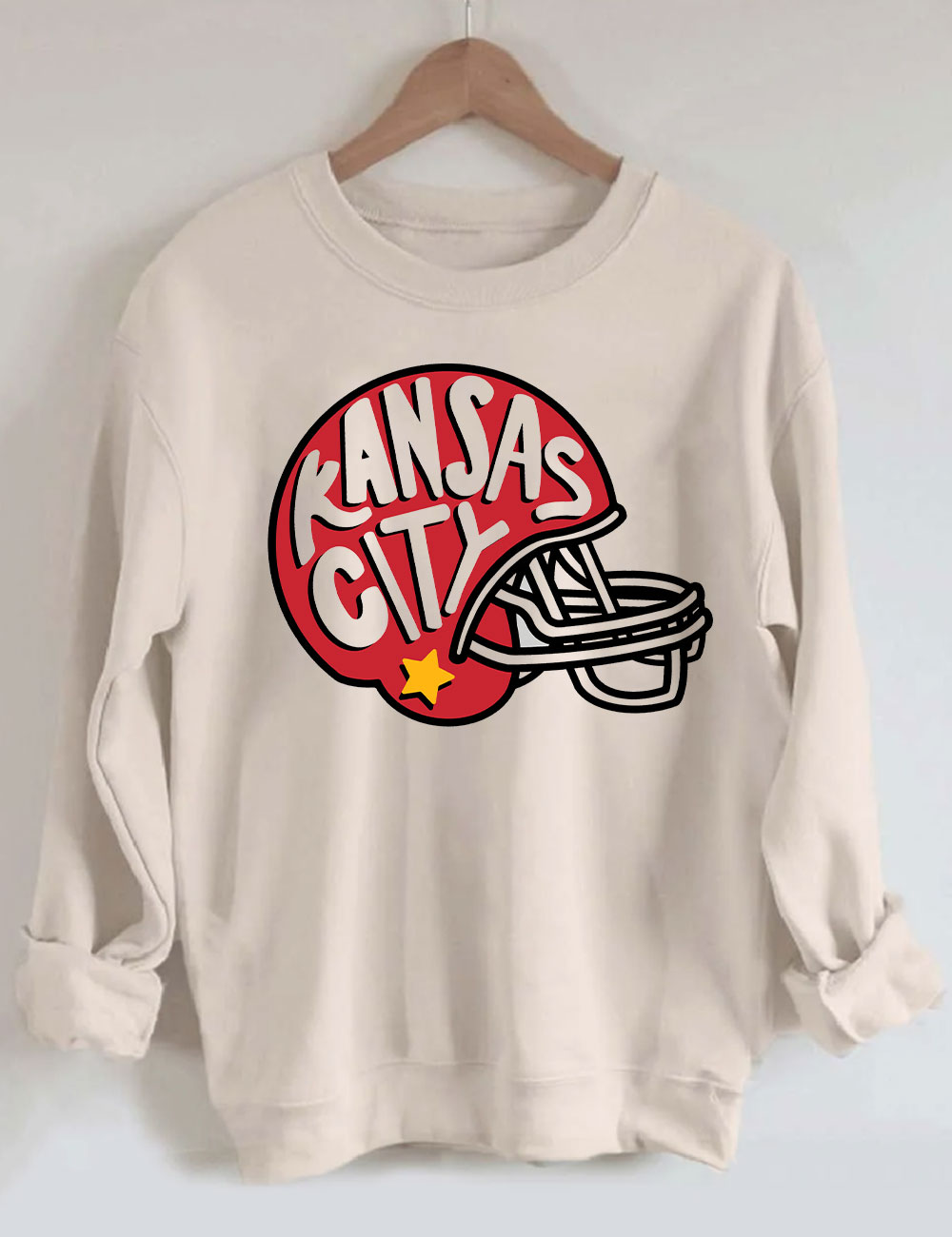 Kansas City Football Helmet Sweatshirt