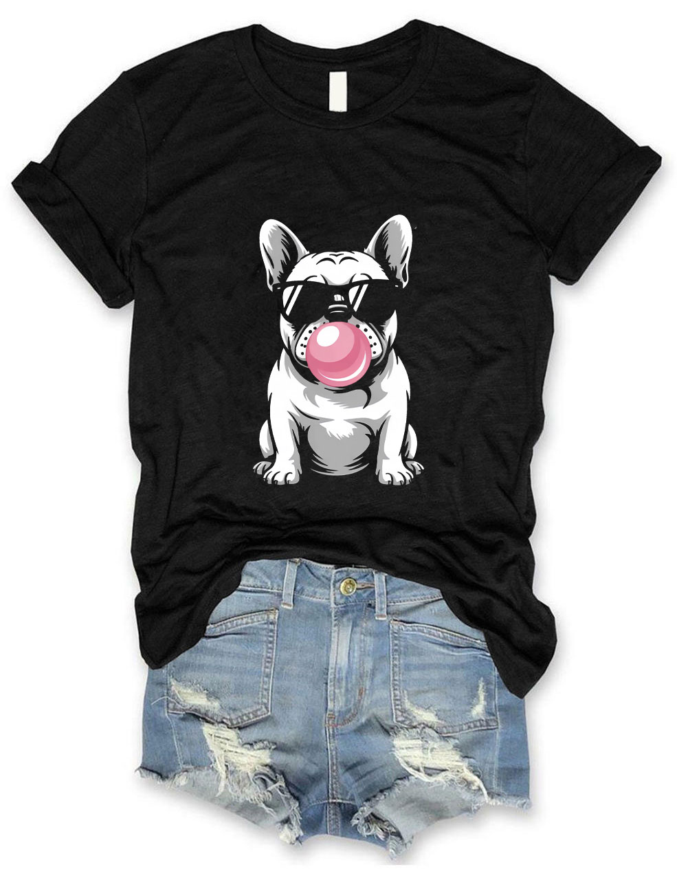 French Bulldog Blowing Bubble T-shirt