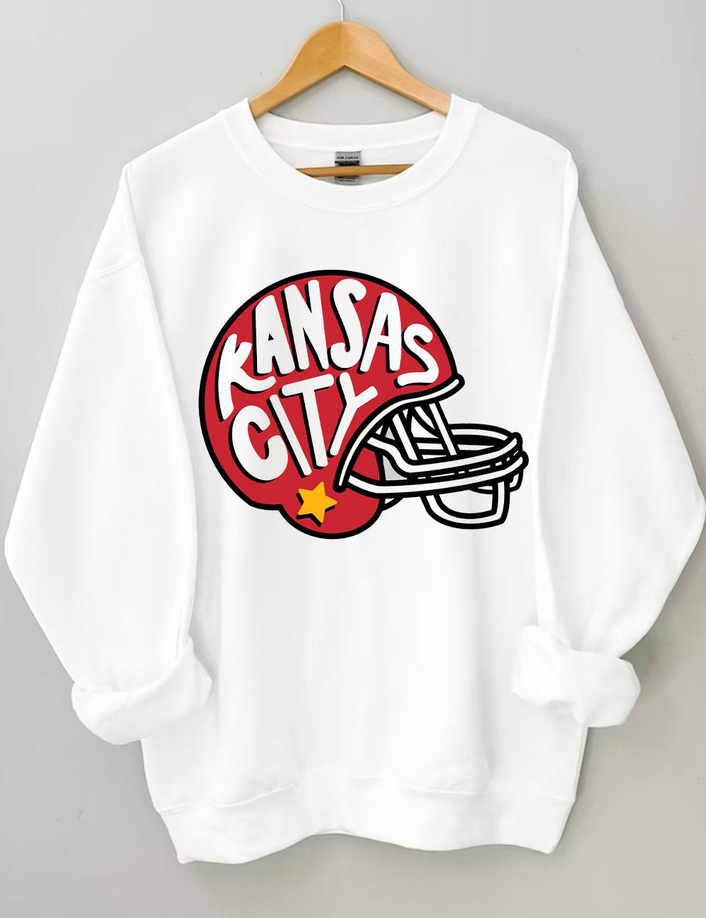 Kansas City Football Helmet Sweatshirt