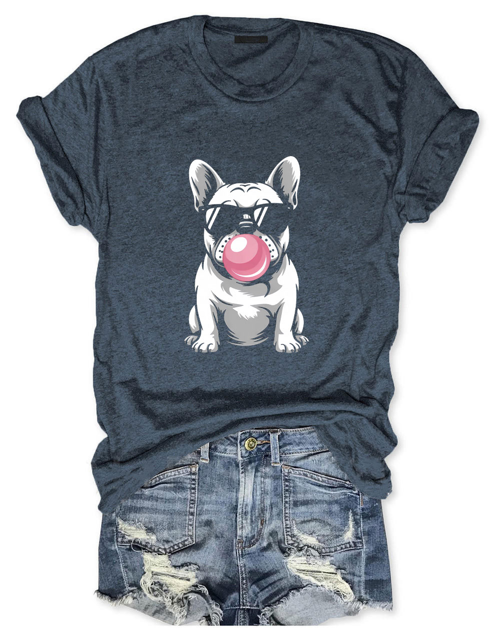 French Bulldog Blowing Bubble T-shirt