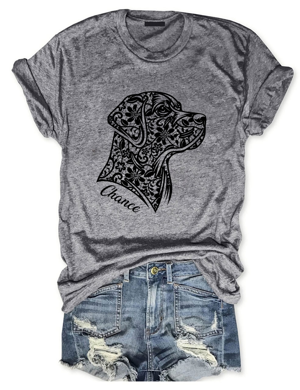 Custom Faux Lace Labrador T-shirt