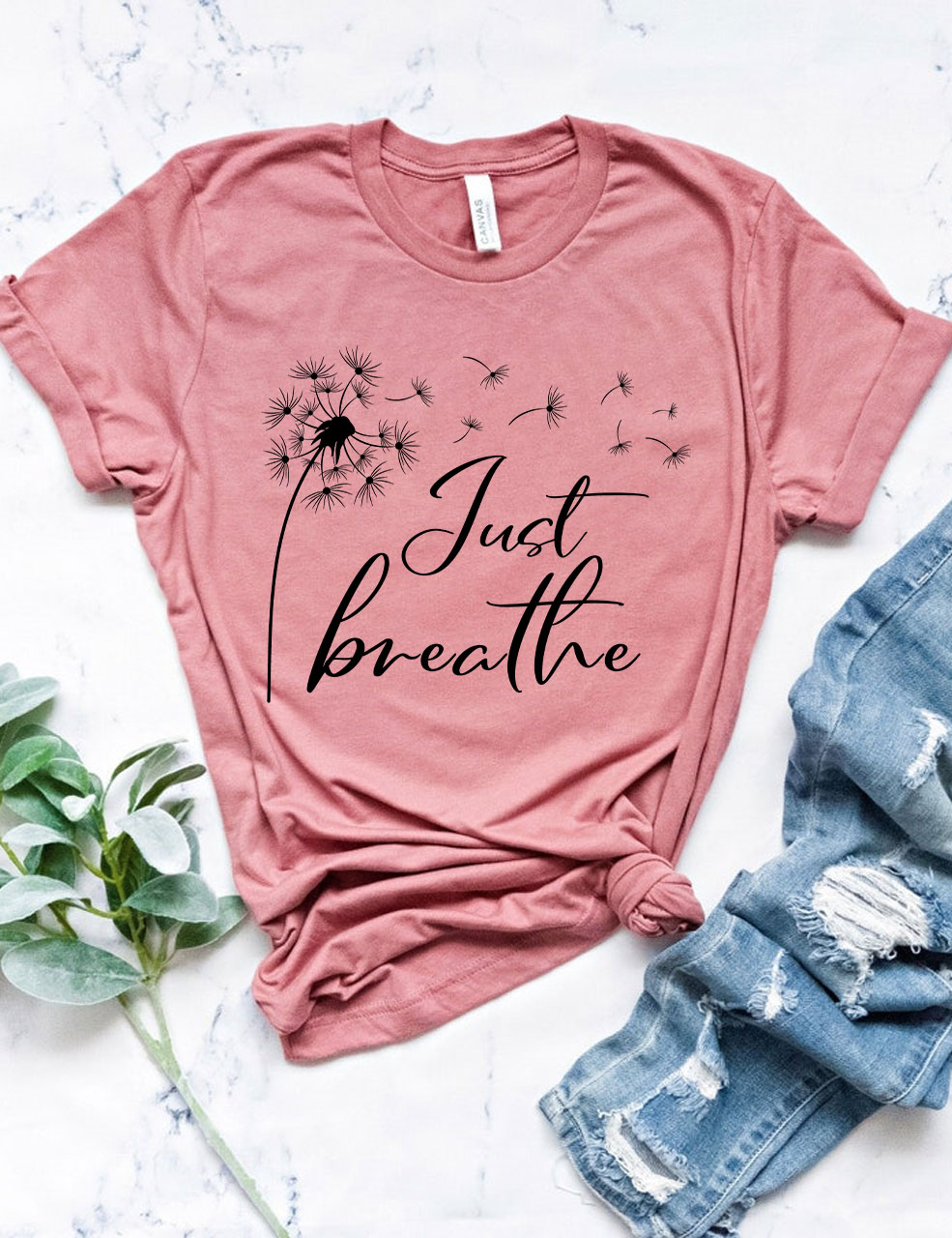 Just Breathe Dandelion T-shirt