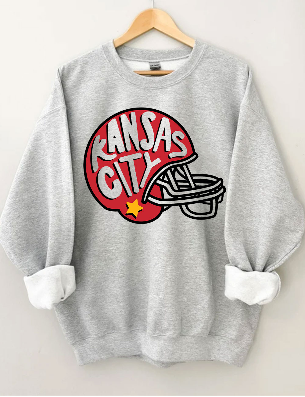 Kansas City Football Helmet Sweatshirt