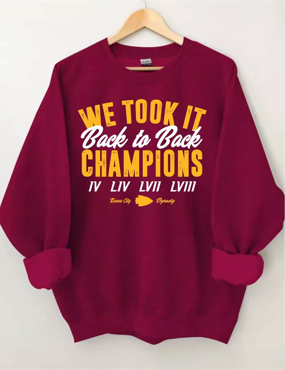 Kansas City Football Back to Back Champions Sweatshirt