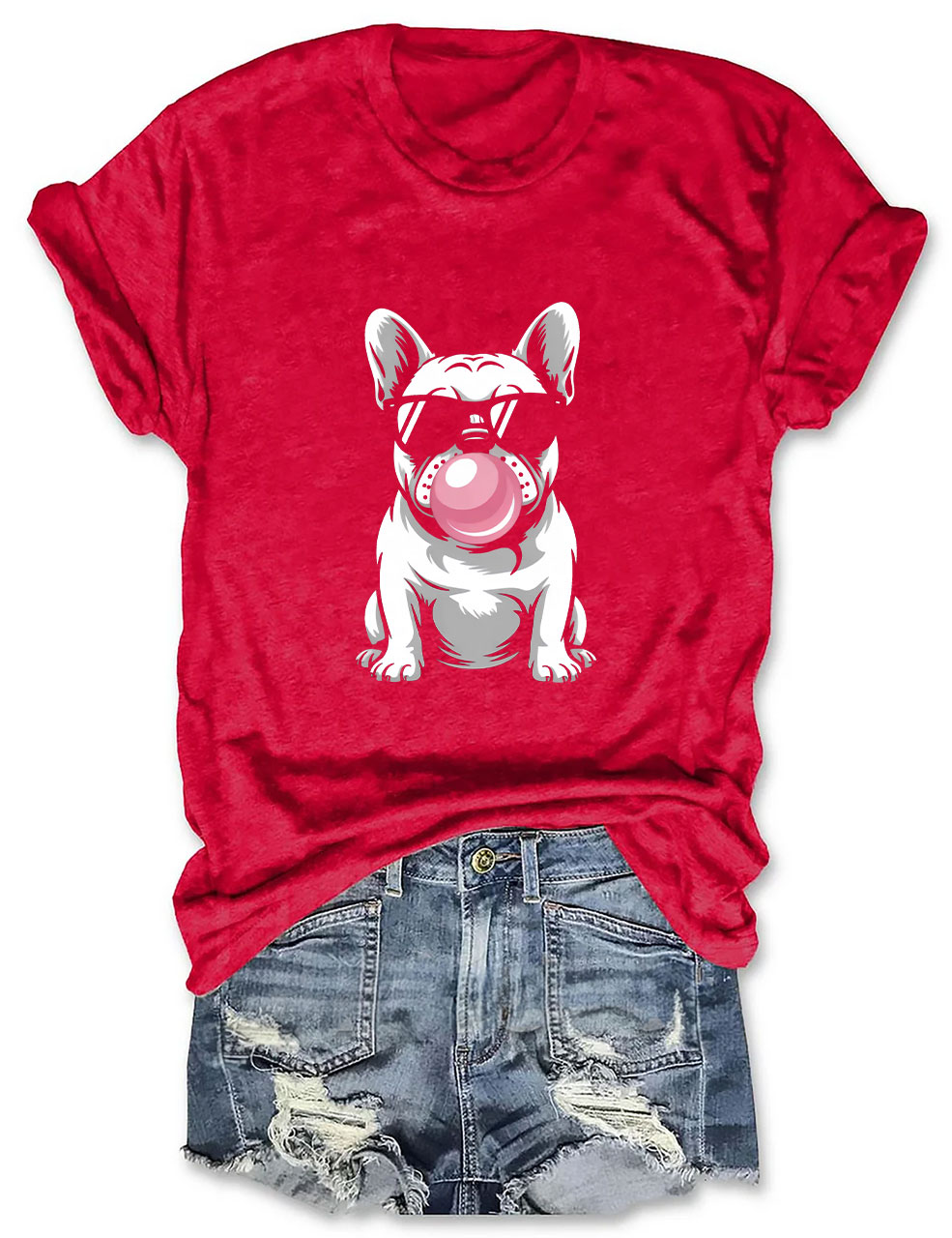 French Bulldog Blowing Bubble T-shirt