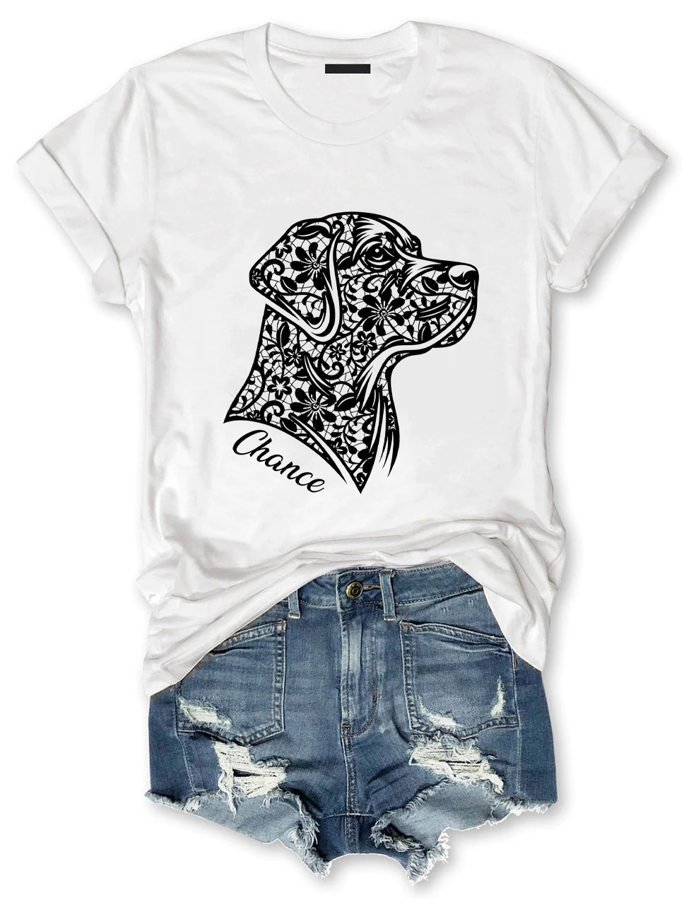 Custom Faux Lace Labrador T-shirt