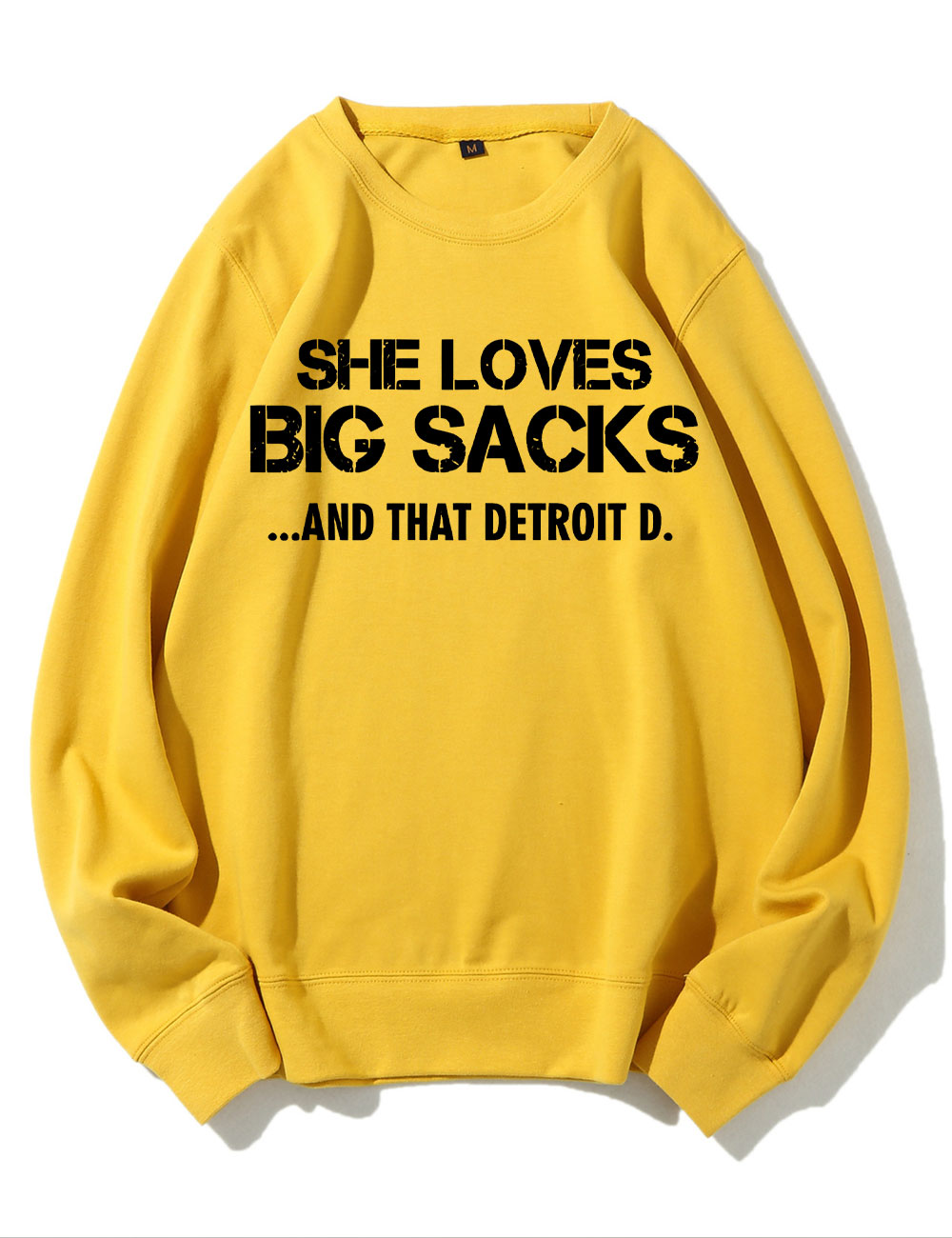 She Loves Big Sacks and that DETROIT D. Football Sweatshirt