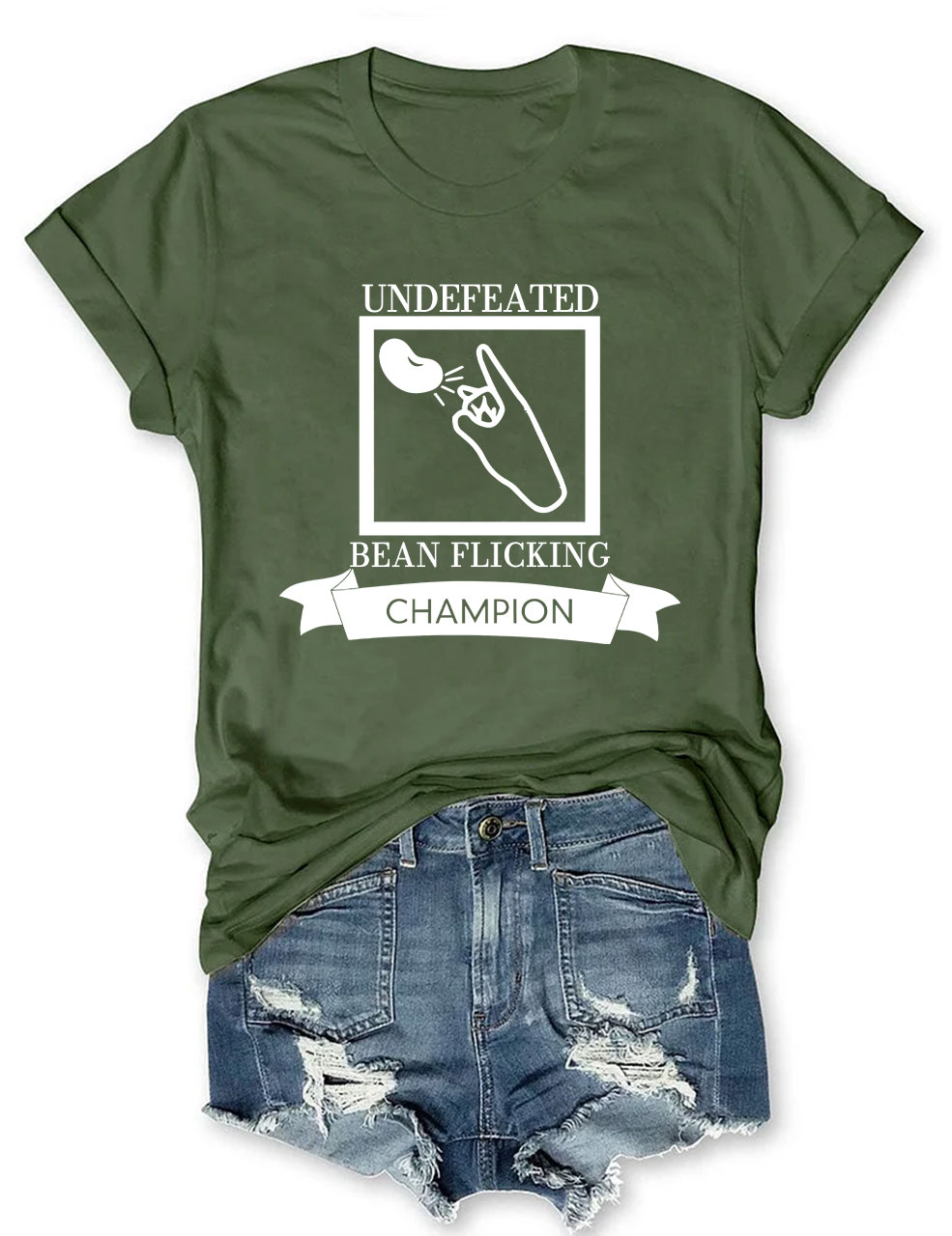 Bean Flicking Champion Funny T-Shirt