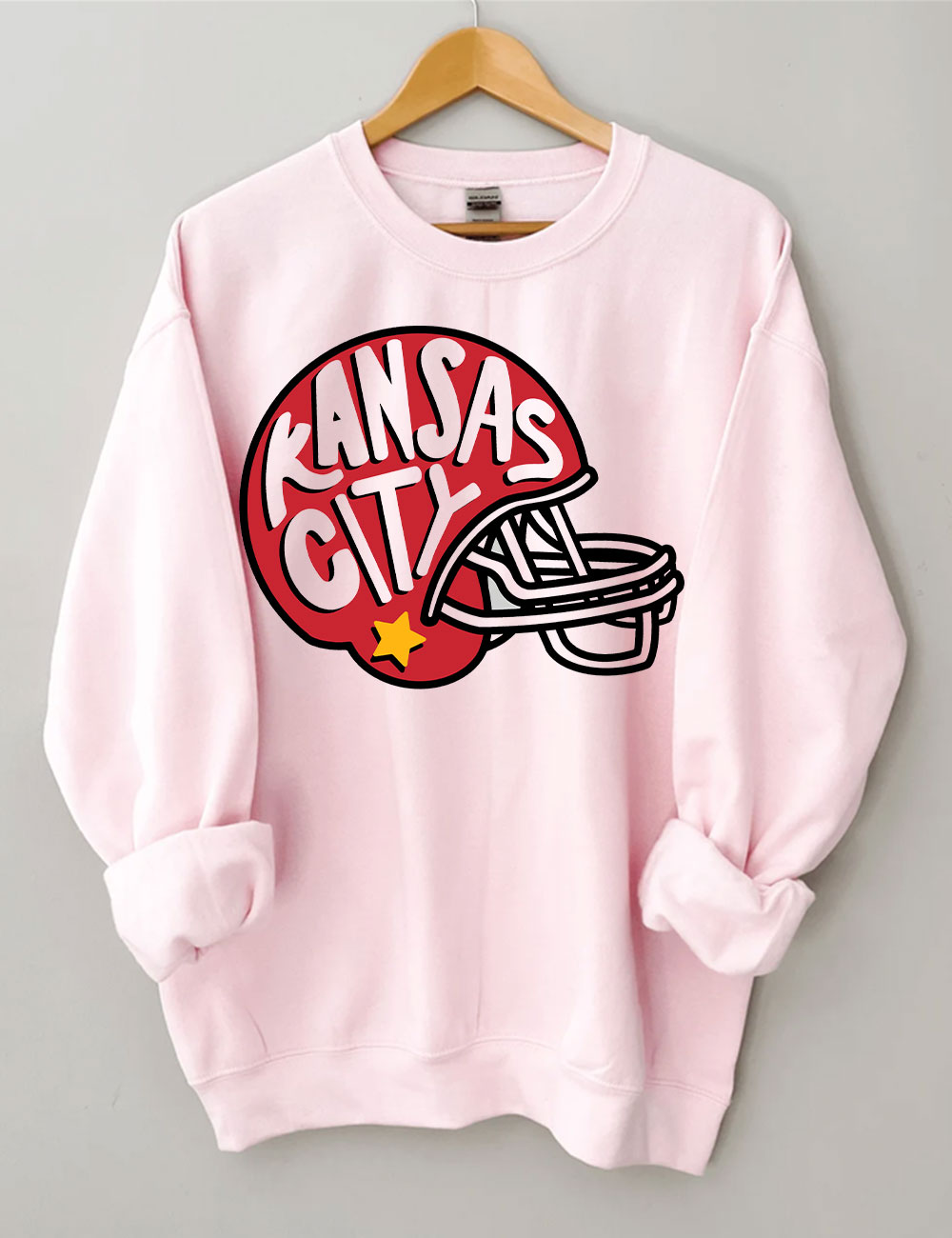 Kansas City Football Helmet Sweatshirt