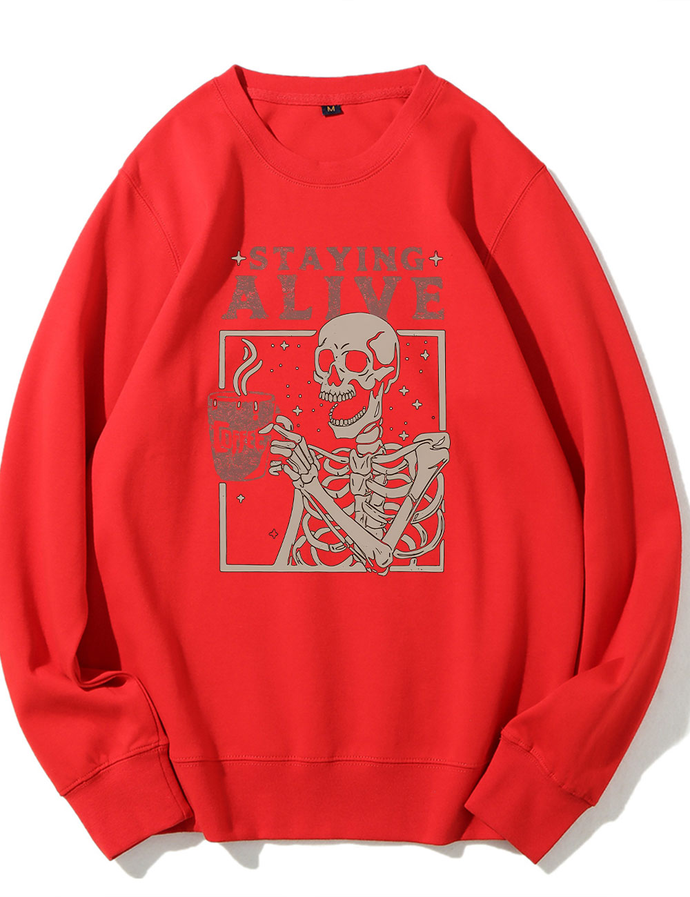 Coffee Lovers Funny Skeleton Sweatshirt