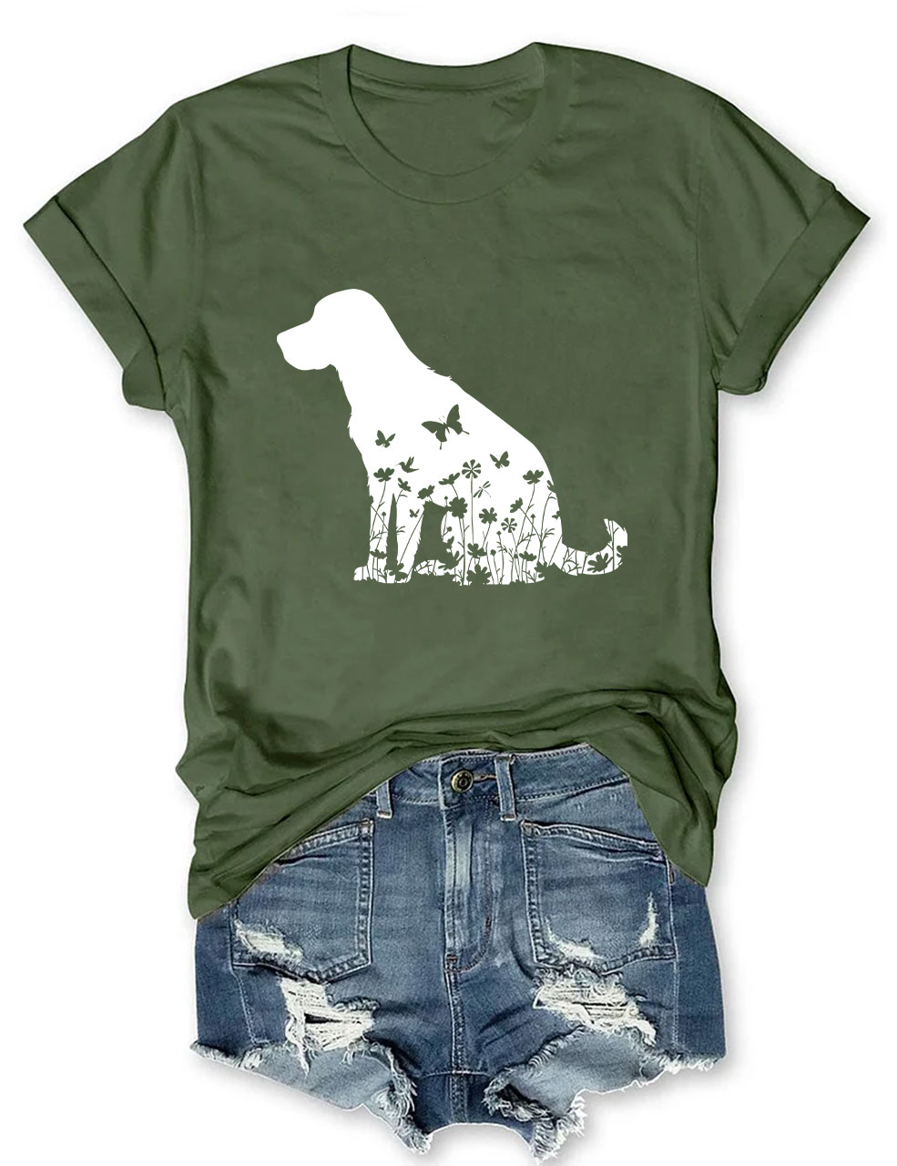 Floral Labrador Mom Funny T-shirt