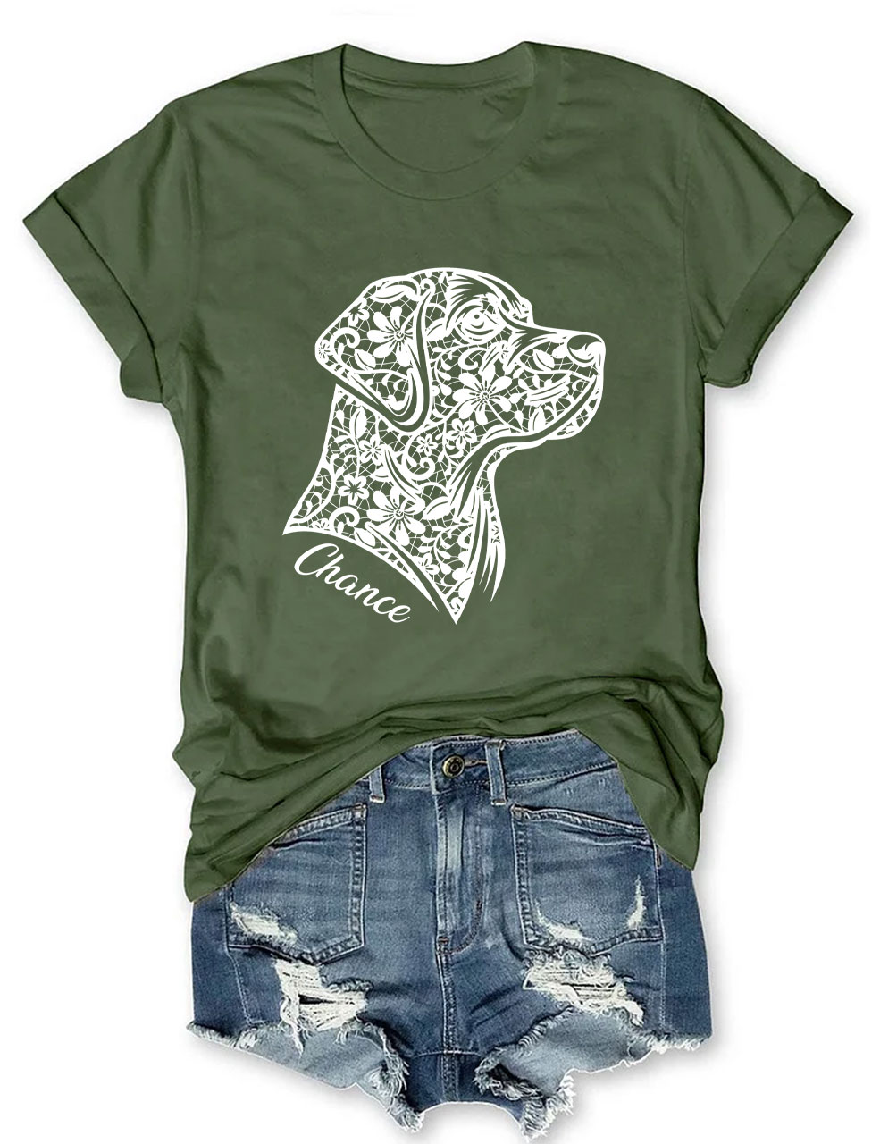 Custom Faux Lace Labrador T-shirt