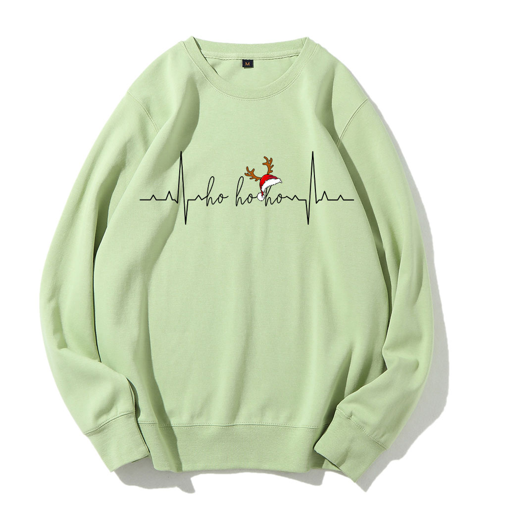 Ho Ho Ho Ho Heartbeat Christmas Funny Sweatshirt