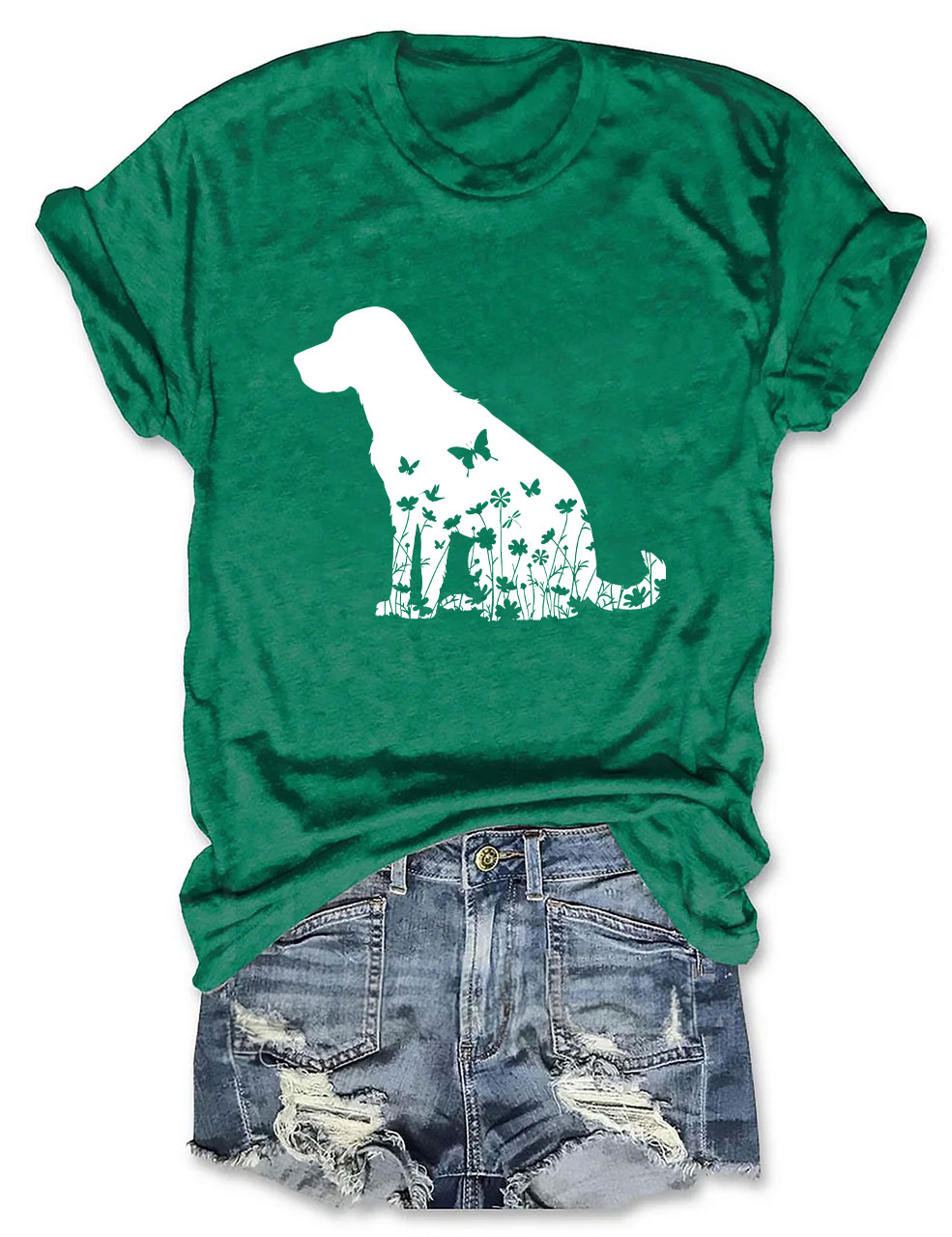 Floral Labrador Mom Funny T-shirt