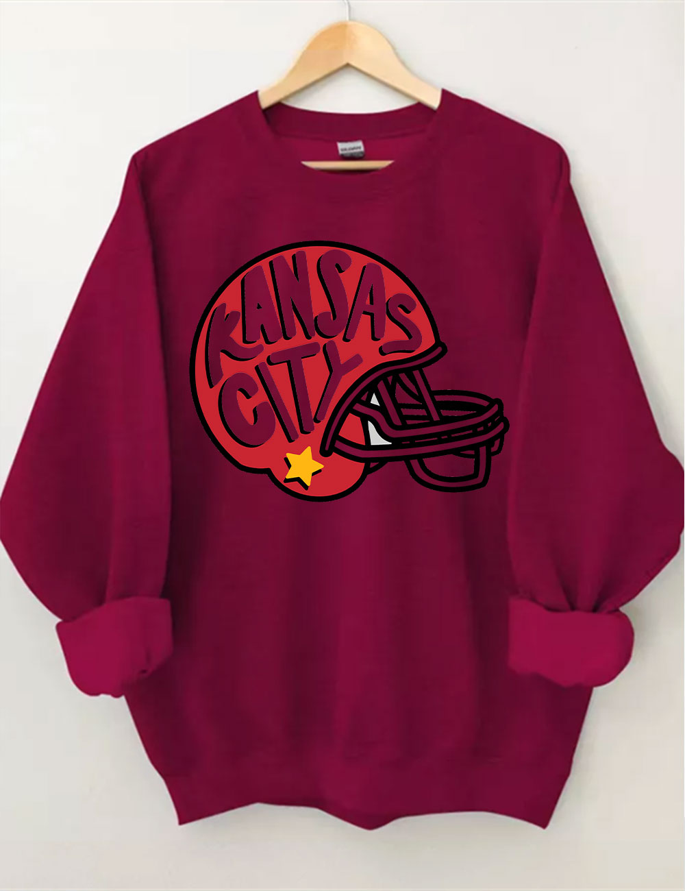 Kansas City Football Helmet Sweatshirt