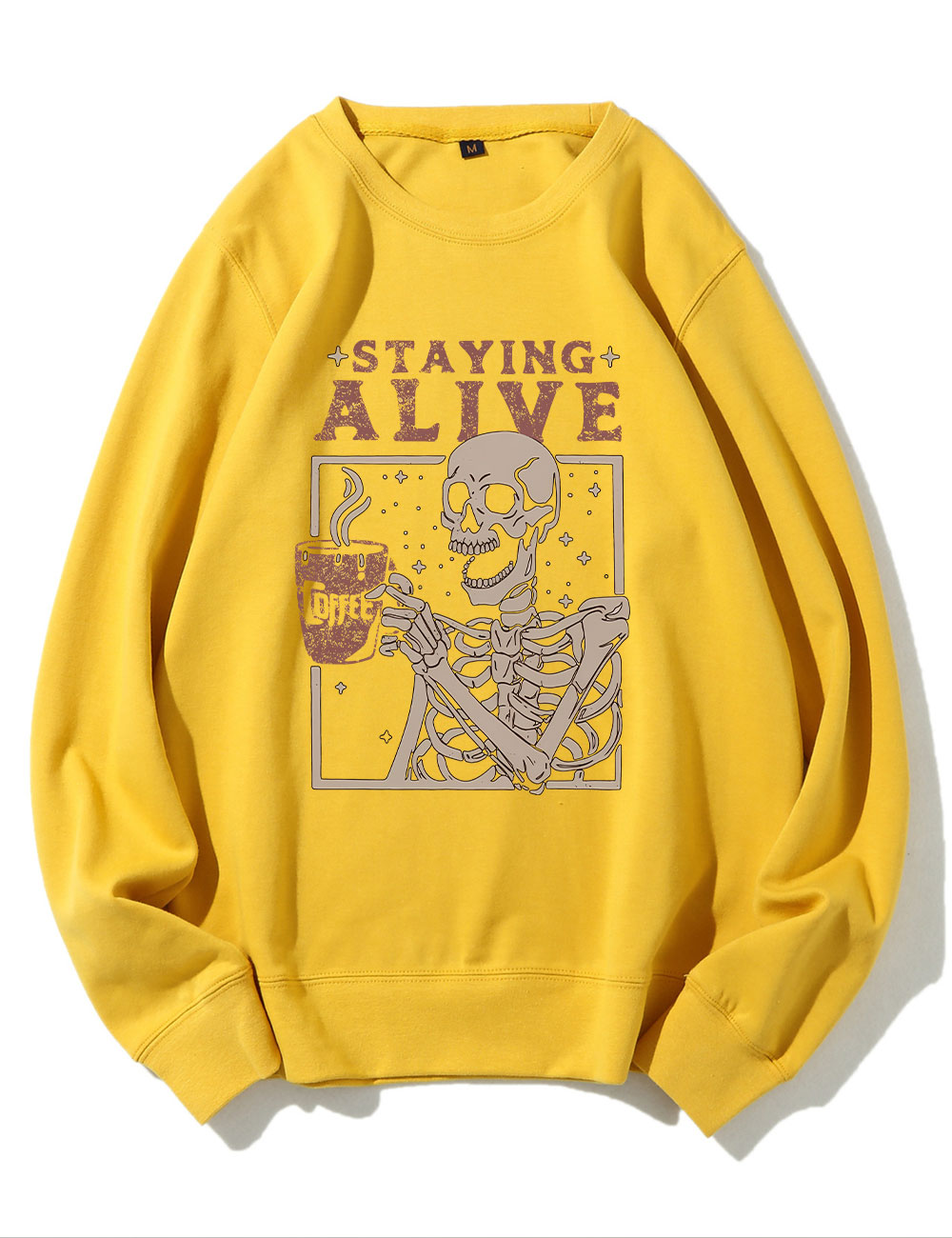 Coffee Lovers Funny Skeleton Sweatshirt