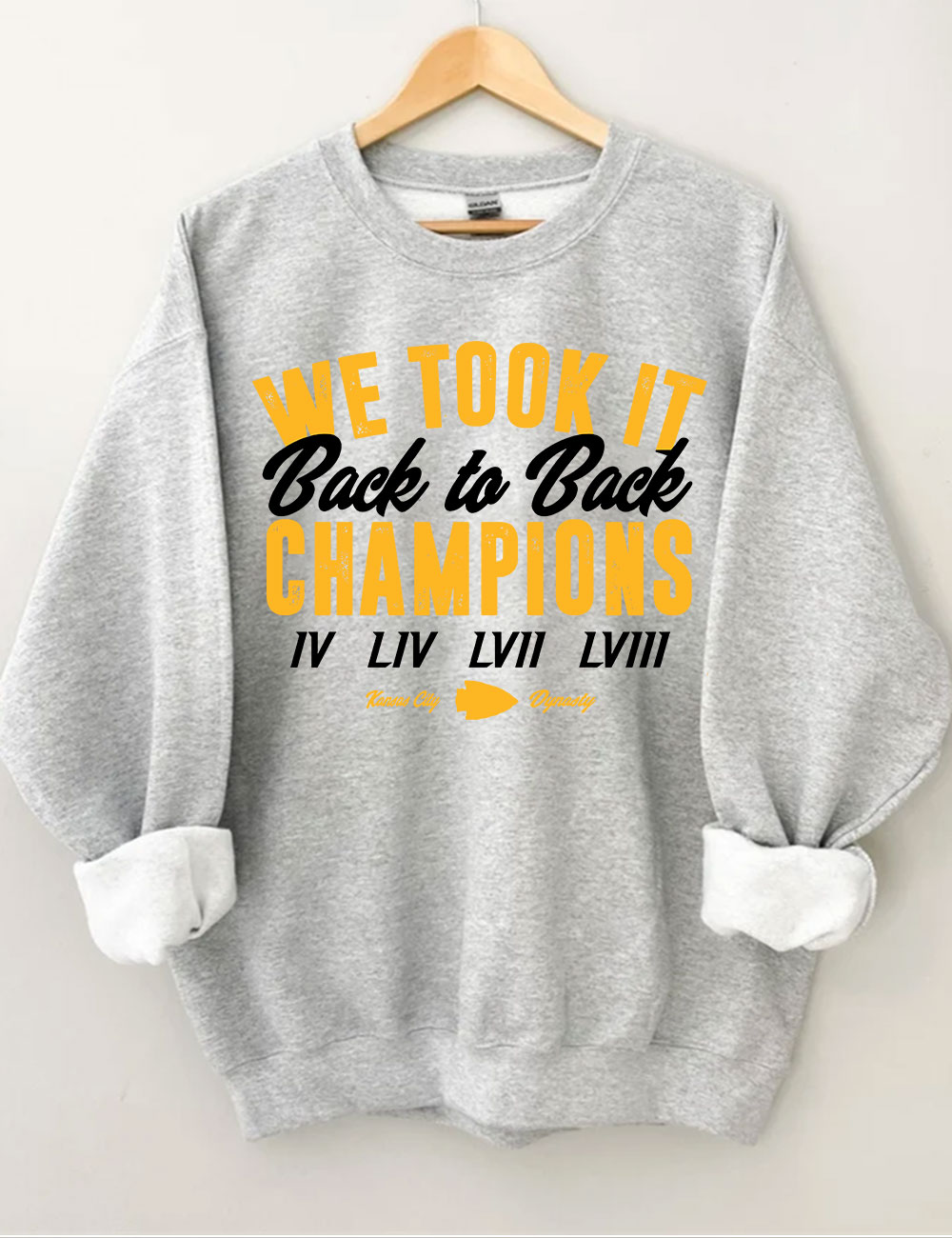 Kansas City Football Back to Back Champions Sweatshirt