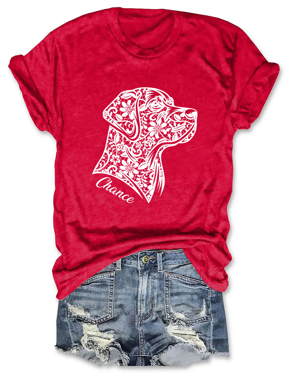 Custom Faux Lace Labrador T-shirt