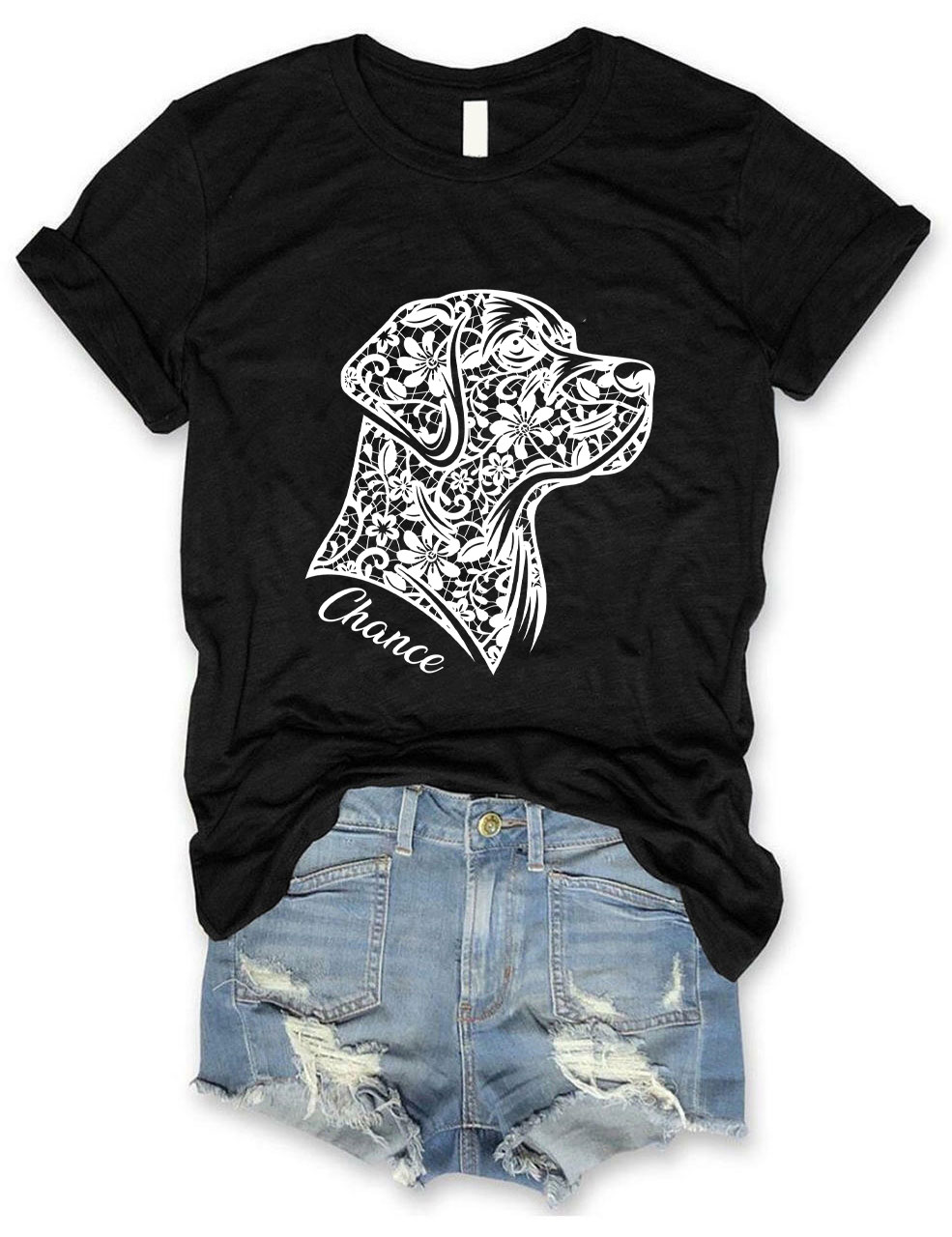 Custom Faux Lace Labrador T-shirt