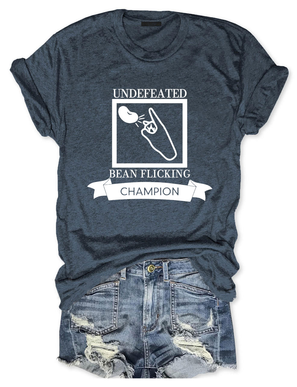 Bean Flicking Champion Funny T-Shirt
