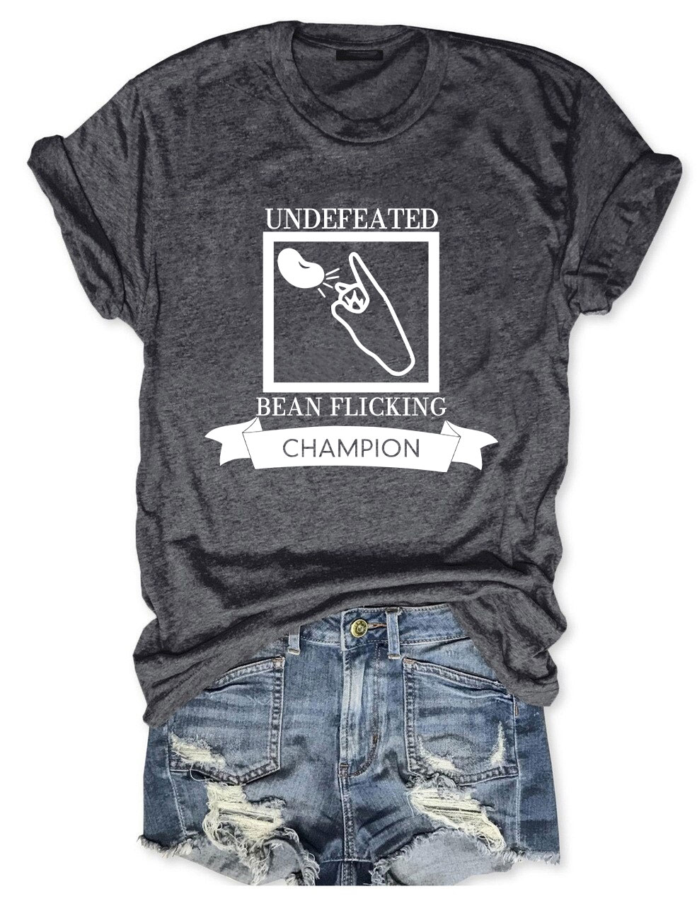 Bean Flicking Champion Funny T-Shirt