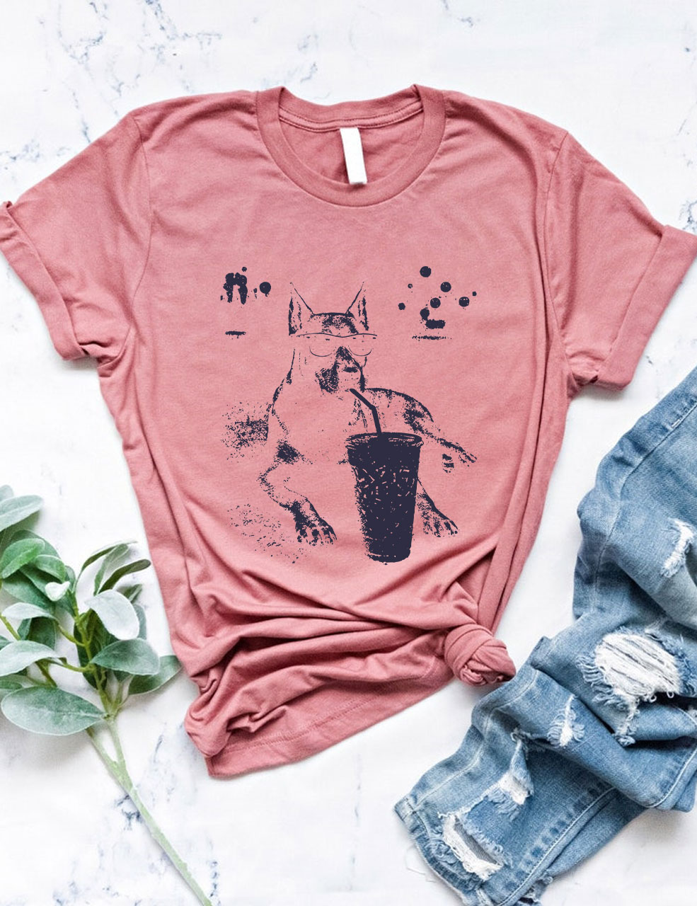 Doberman Iced Coffee T-shirt