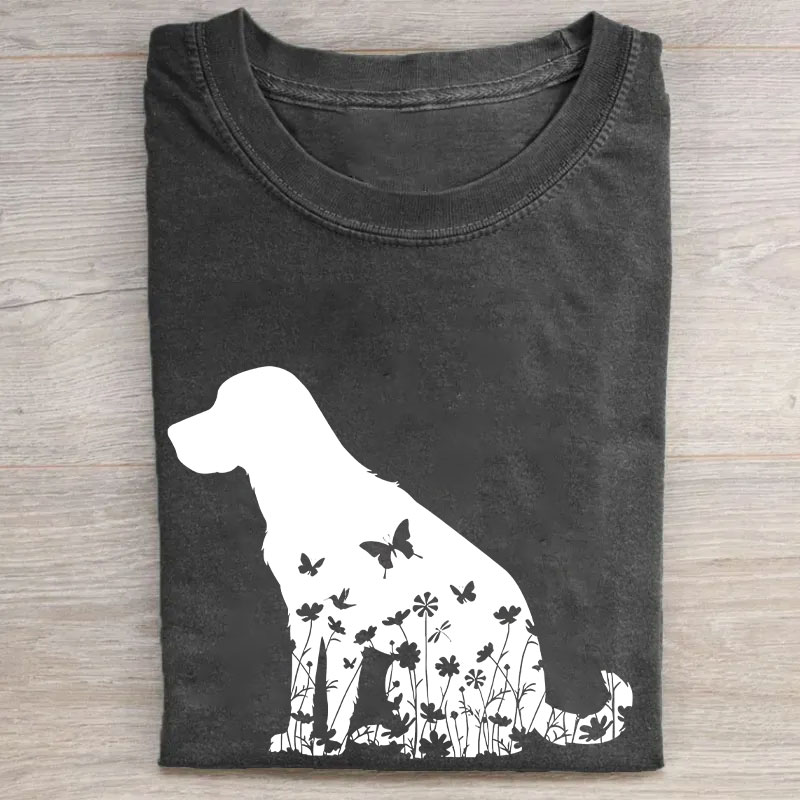 Floral Labrador Mom Funny T-shirt