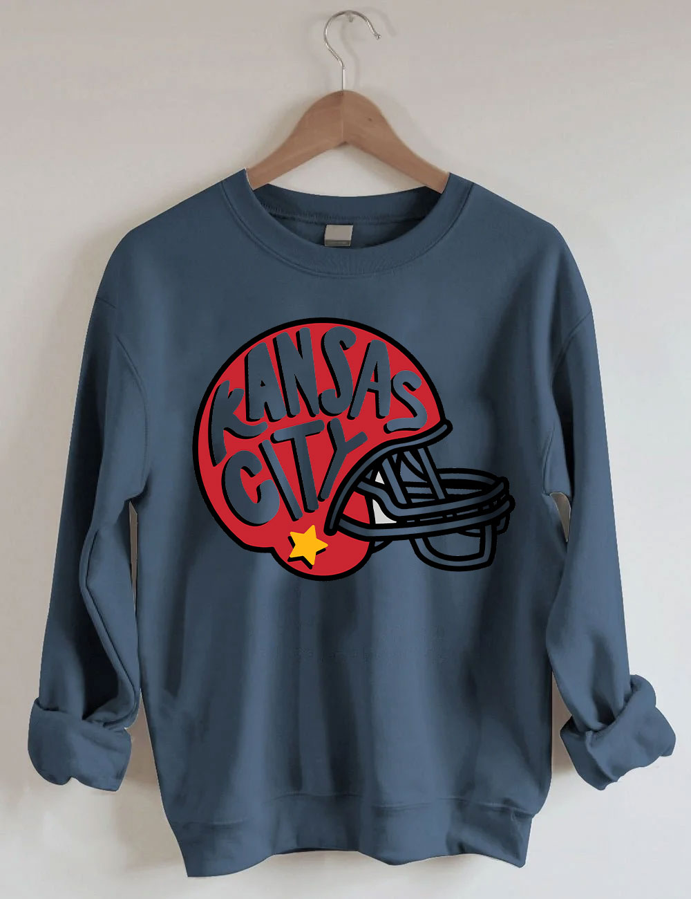Kansas City Football Helmet Sweatshirt