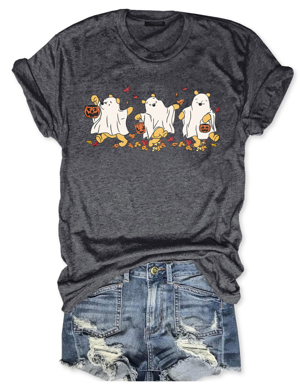 Retro Pooh Ghost Halloween T-shirt
