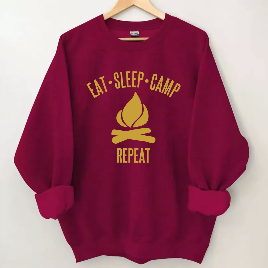 Eat Sleep Camp Repeat Sweatshirt