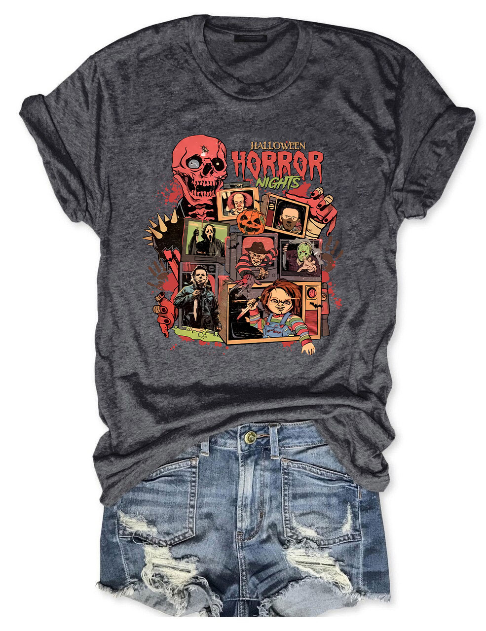 Halloween Horror Nights Spooky Movie Party Funny T-shirt